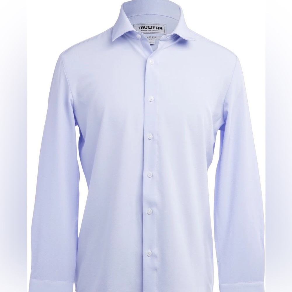 Tru Wear Phenom Professional Men’s Slim Fit Dress Shirt Medium 16/33-34 Blue NEW